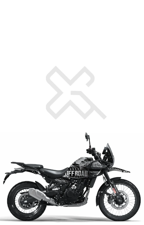Off Road Edition Full Body Sticker Compatible with Himalayan 450 | Made in Premium Matte Vinyl with FPF (Fade Protection Film), Waterproof, Precut Sticker, Pack of 1 Compatible with Both Side